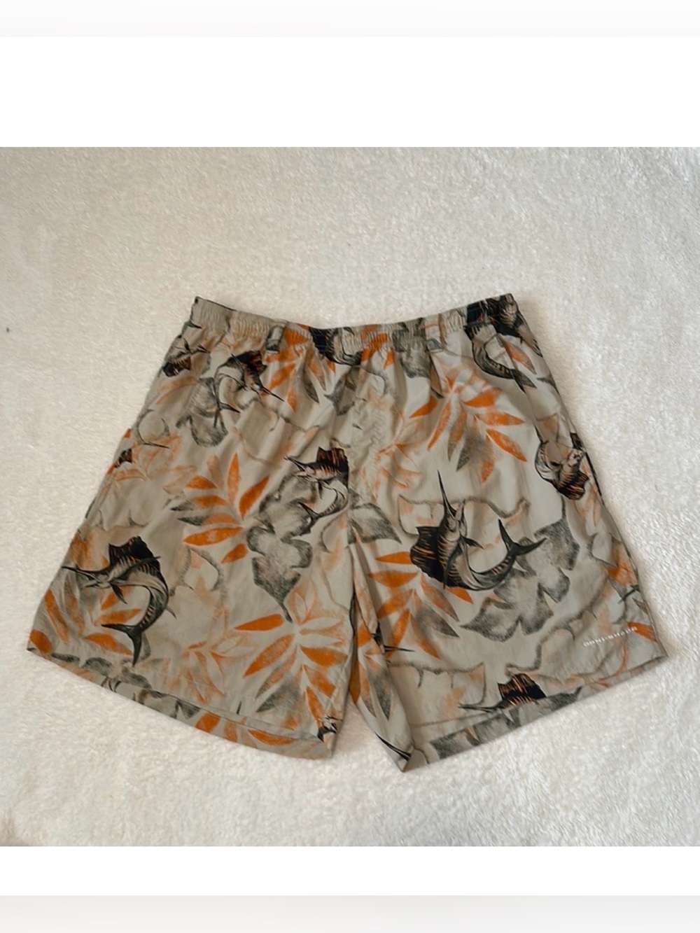 Columbia PFG Omni-Shade Men’s Marlin Print Swim Trunks Size XXL
